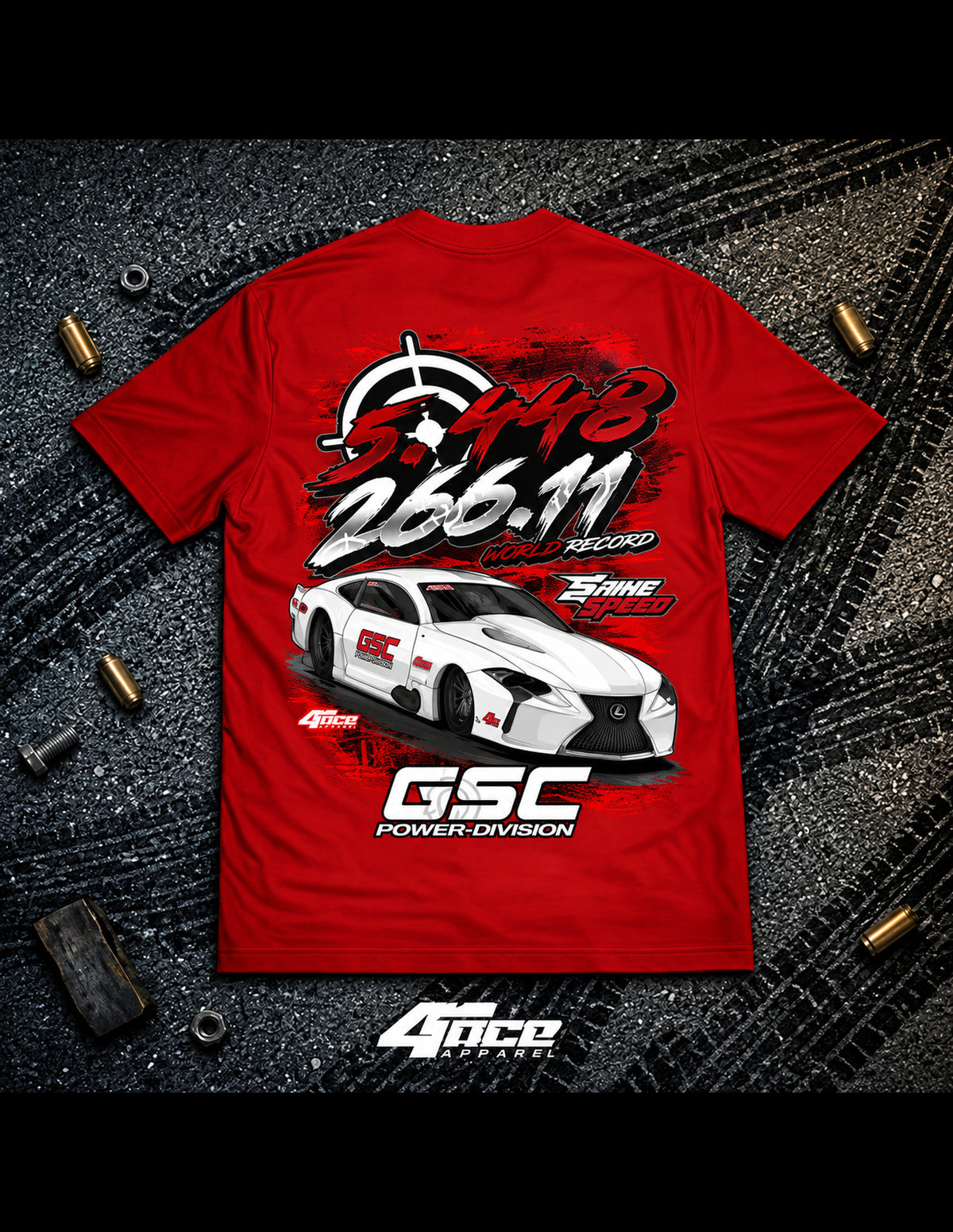 GSC Power-Division Sake Bomb 5.44@166mph World Record T-shirt