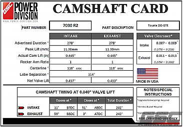 GSC Power-Division Billet 2JZ-GTE R2 Camshafts